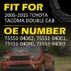 2x Svarta taklisterlister vänster och höger sida för 2005-15 Toyota Tacoma