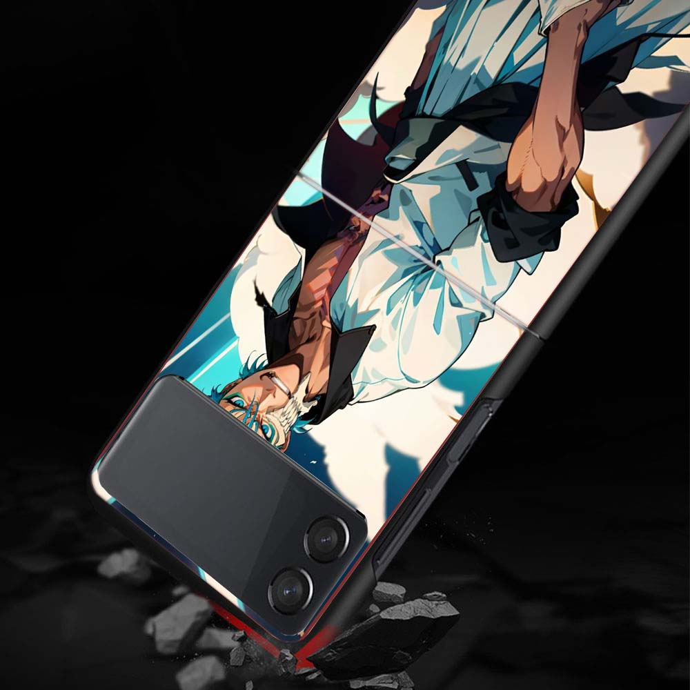 Grimmjow 6 Bleach Phone Case For Samsung Galaxy Z Flip 7 6 5 4 3 5G Shockproof Cover Z Flip7 Flip6 ZFlip5 Flip3 Flip4 Luxury She