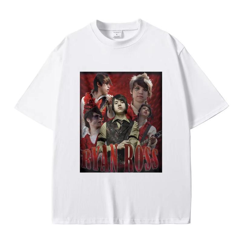 Ryan Ross Graphic Print Tshirt Unisexs Gothic Rock Oversized Short Sleeve Unisex Fashion Tshirt Unisex Women Casual Pure Cotton Tees