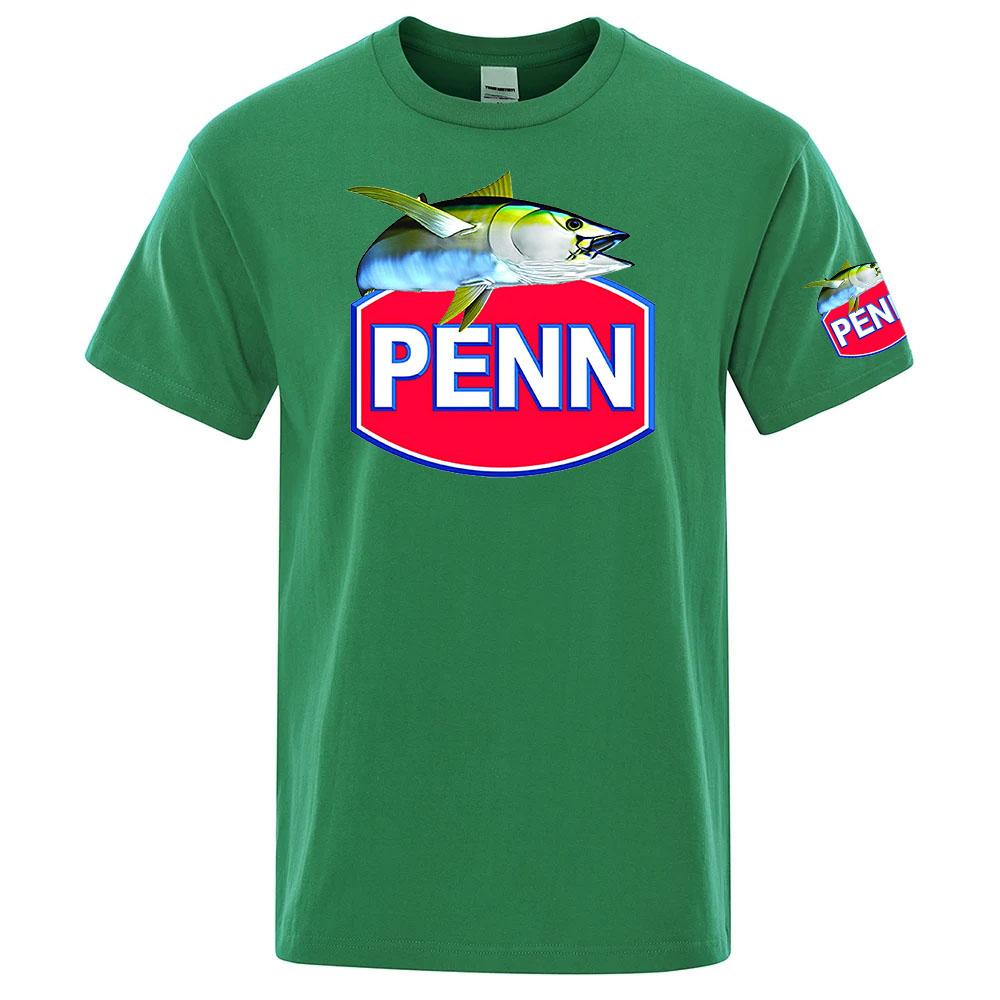 26 Penn Fishing Logo Print New Unisexs Fashion Shortsleeved Tshirts Trendy Simple Versatile Shortsleeved Quickdry Tshirts