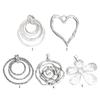 Irregular Hollow Jewelry Charm Alloy Material Jewelry Pendant Jewelry Making Findings Alloy Material for DIY Crafts