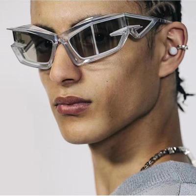 Occhiali da sole futuristici Y2K: Moda di strada europea e americana per uomo e donna