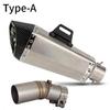 Stainless Steel Mid-Section Exhaust Pipe with Hexagonal Tail for CFMOTO 450NK/450SR Motorcycles