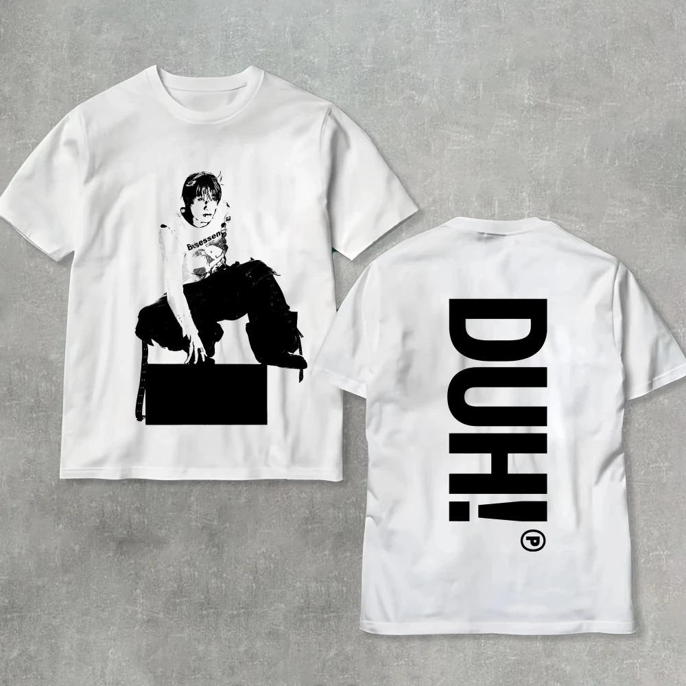 Summer Male P1Harmony 2026 DUH Same T-shirt Kpop Printed Summer Short Sleeve Tee for Fans Men Women Clothing Streetwear T Shirts