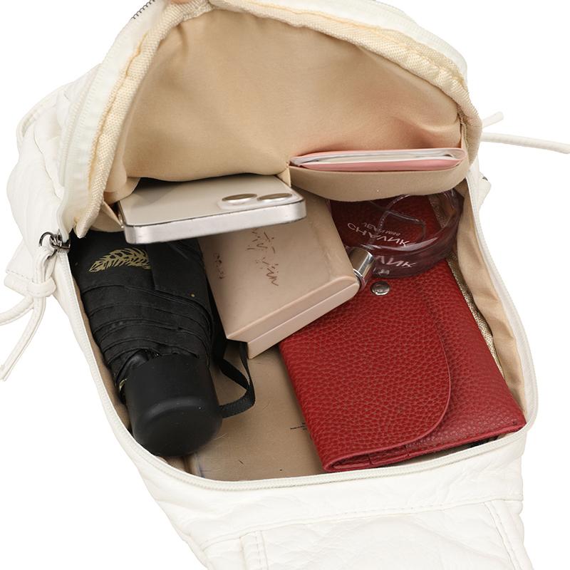 Rucsac mic multifuncțional pentru piept, geantă de umăr din PU, rucsac pentru femei