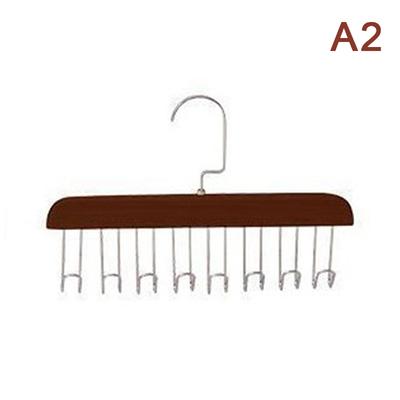Appendiabiti in Legno con 8 Ganci per Cinture Camicie Cravatte Cappelli Organizer Salvaspazio Antiscivolo Supporto per Organizzazione Armadio