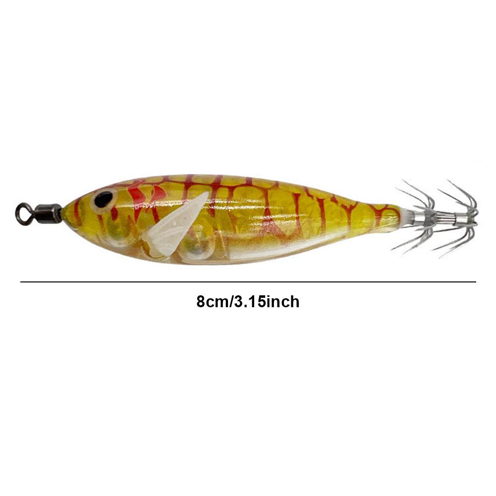 

1PCS Squid Bait 55mm 5.5g UV Squid Jig Artificial Bait Sea Fishing Lure Fishing Bait for Webfoot Octopus EGI Cuttlefish Fishing