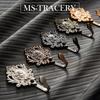 2Pcs Rose Pattern Vintage Bronze Gold European Zinc Alloy Curtain Holdbacks Decoration Hook Wall Hooks For Cloth Hat Drapery