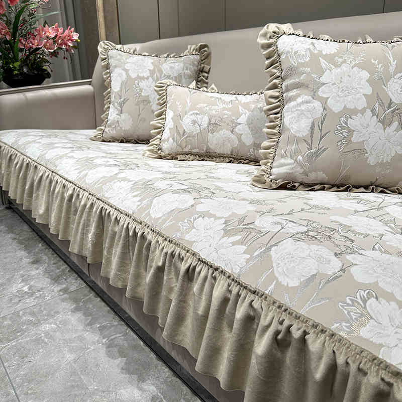 

Подушка для дивана на все времена года, противоскользящая европейская современная жаккардовая ткань, чехол для дивана в гостиной, защитный чехол для домашнего декора 55x70