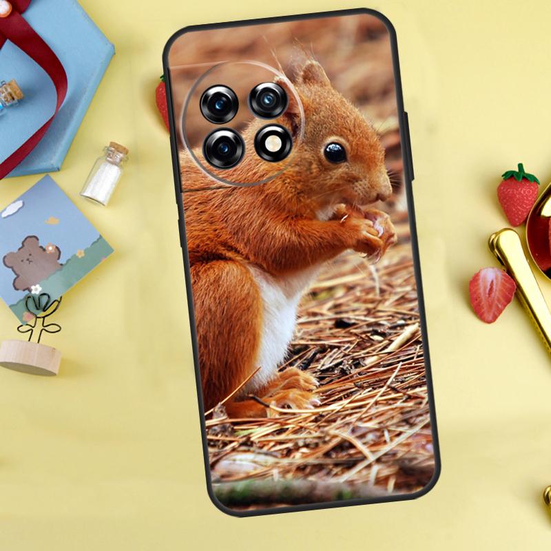 Squirrel Cute Animals Case For OnePlus 13R 12R 13T 15 13 12 11 10 9 10R 10T 8T Nord 5 CE 4 2 3 Lite N20 N30 Cover