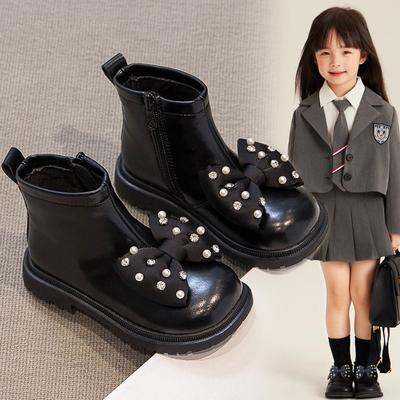 Buty dziewczęce Miękkie podeszwy krótkie buty Jesień Zima Nowe małe dziewczynki Pluszowe buty księżniczki Buty bawełniane
