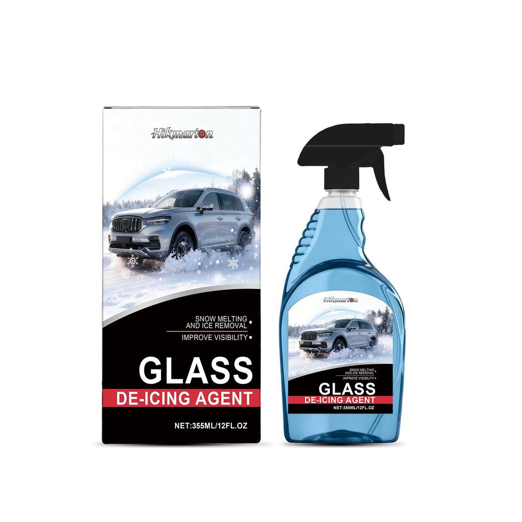 Hikmarion Fast-Acting Ice Melting Spay For Windshields; Car Deicer; Windshield Deicer,Car Window Deicing And Anti-fog Mild 355ml