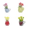 8Pieces Mini Magnetic Vases For Refrigerator Strong Hold Resins Flower Pot Fridge Magnets Kitchen Home Decoration Gift
