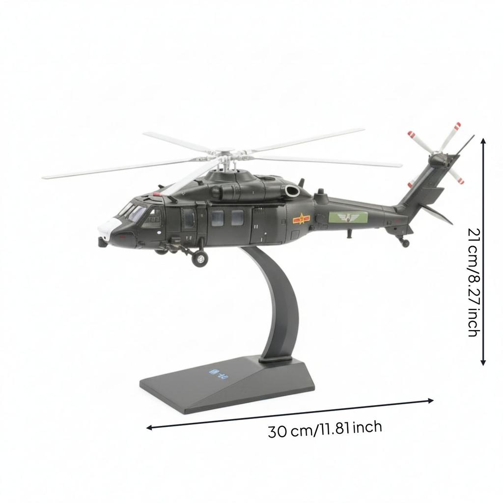 Z-20 Helicopter Model Alloy with Stand Long-Lasting