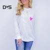 Women Sweatshirt Skeleton Pattern Round Neck Sequin Decor Long Sleeves Loose Elastic Cuffs Pullover Sport Daily Wear Fall Spring Top