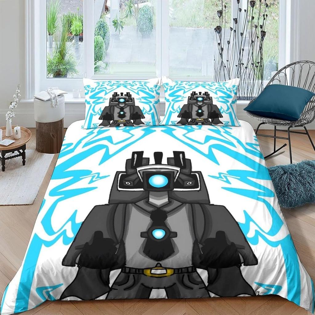 3D Print Skibidi Toilet Arale Bedding Set Single/Twin/Full/Queen/King Size Adult Bedroom Duvetcover Sets Anime Gift