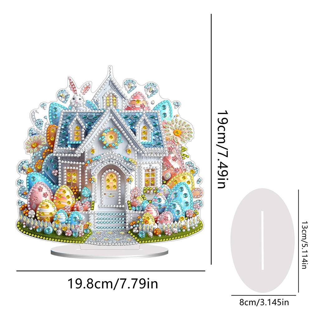 5D DIY Diamantmalerei Ostereibaum Strasssteine Desktop-Ornamente Kunst Tischdekoration Acryl Sonderform für Anfänger