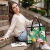 Easter Floral Tote Bag Spring Holiday Handbag Fashion Outdoor Shopper Bag