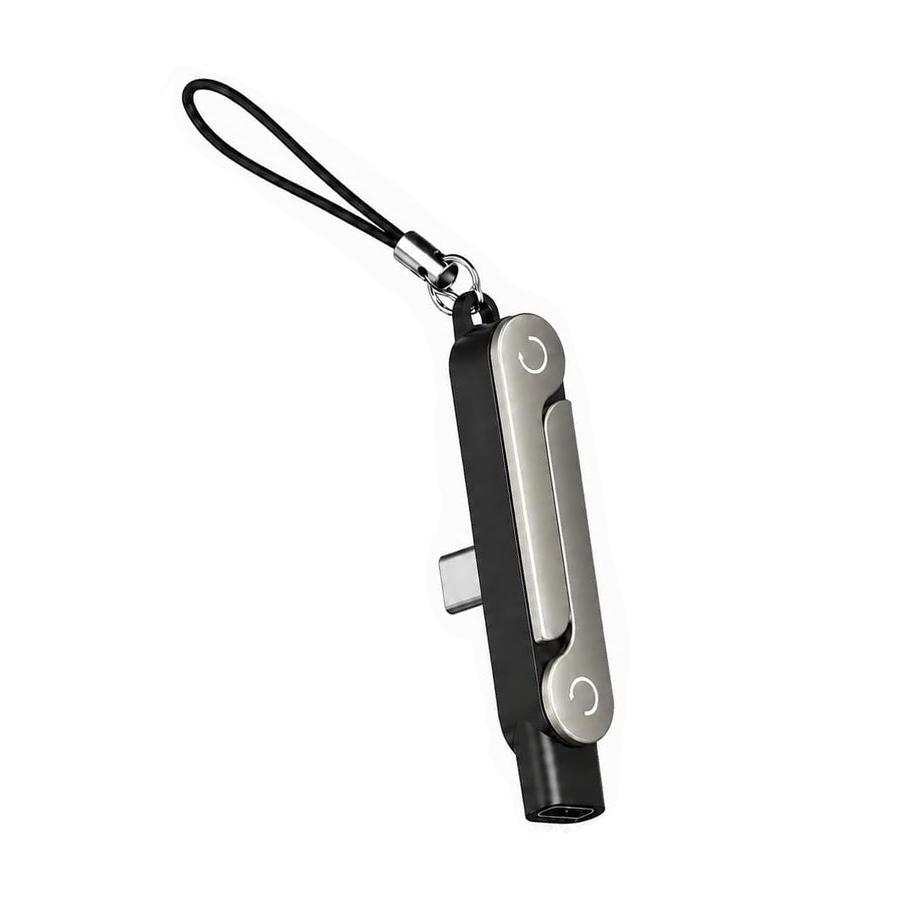 240W USB C to USB C Foldable Stand Adapter Data Cable with 360° Holder for Desk Gaming Office Car Travel Right Angle 3