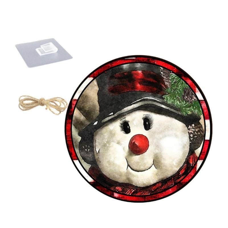 Christmas Wood Pendant Snowmans Gnome Christmas Tree Hanging Ornament for Festival Holiday Party Backdground Decor