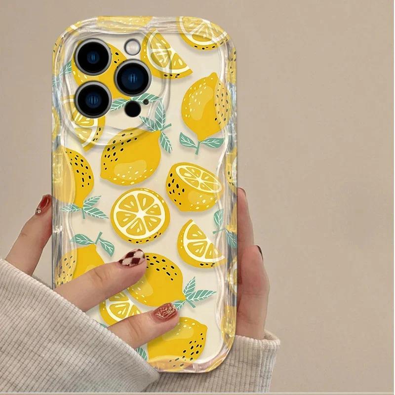 Summer Fruit Lemon Silicone Case For Samsung Galaxy A56 A55 5G A15 A54 A16 A35 A14 A26 A36 S25 S24 Ultra S22 S21 Plus S23 FE