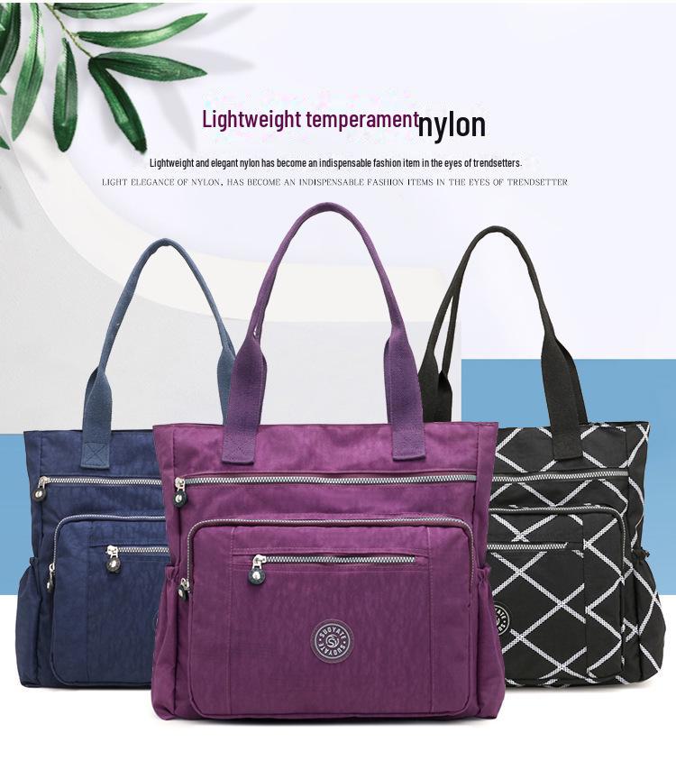 Women's Casual Lightweight Nylon Shoulder Bag – Trendy, Versatile, and Large Capacity Travel Handbag