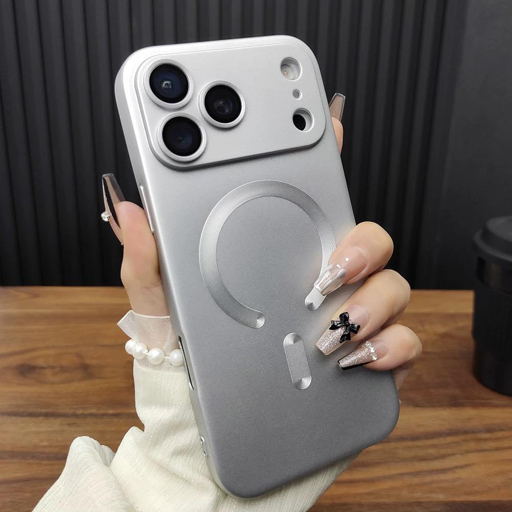 

Original For Magsafe Magnetic Charging Case For iPhone Air 17 16 15 14 13 12 11 Pro Max Plus Glass Lens Protection Frosted Cover iPhone 13 Pro