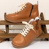 Large size tall snow boots for women, new lace-up outer cotton shoes for autumn and winter women