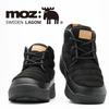 moz U Winter Snow Urethane Fleece 4671 Men's Boots, Waterproof, Water-Repellent, Non-Slip, Padded, Lining, Black, (LLL)