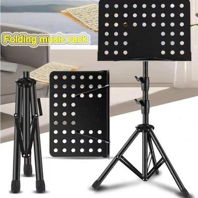 Katlanabilir Müzik Standı Ağır Hizmet Müzik Standı Şef Standı Profesyonel Yükseklik Ayarlı Nota Kitap Tutucu
