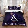 Wednesday Gothic Poster Bedding Set Personalized Washable Custom 3Pcs Duvet Cover Pillowcases Soft Microfiber Home Bedroom Gift
