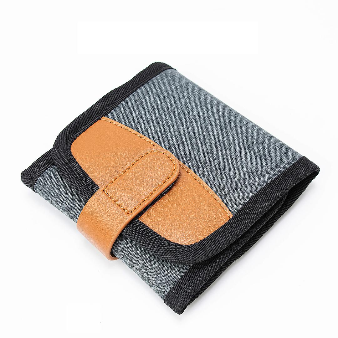 

Lens Filter Bag Camera Lens Filter Pouch for 37mm-82mm ND UV CPL Camera Lens Filter Holder Wallet Case 3 Pockets Brown