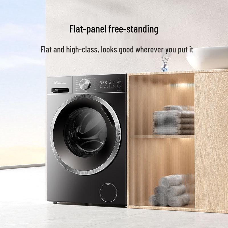 Little Swan 10KG Fully Automatic Wash and Dry Drum Machine, Large Capacity for Household Use, Model TG10V28T.
