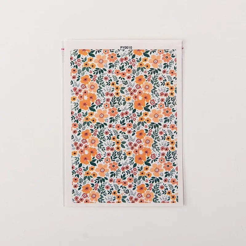 Blumenblatt-Serie Polymer Clay Transferpapier Wasserlösliche Dekorationsaufkleber für Soft Pottery Ohrringe Schmuckherstellungswerkzeuge