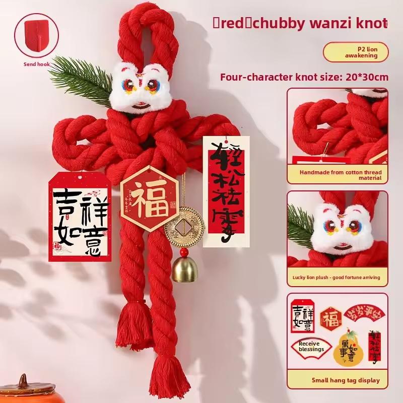 Chinese Knot Ornaments, Spring Festival Atmosphere Decorations 2026 Year Of The Horse New Year Decorations, Front Door Hangings