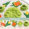 Pet Sniffing Pad Mat Round Carrot Flower Snuffle Mats Little Puzzle Treat Dispenser Bunny Rabbit Chinchillas Guinea Pig Foraging