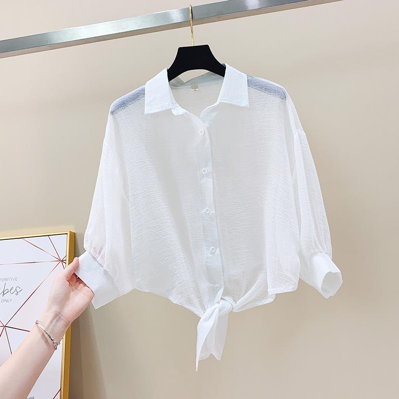 

Shawl Women s Loose Shirt Jacket Short Sunscreen Clothing Women s Blouse Women s Summer Fashion Chiffon Shirt XL