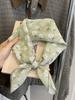 18Cm Cotton and Linen Cashew Small Square Scarf Spring Summer and Autumn Thin Decorative Scarf Air Conditioner Room Neck Scarf Headband Headscarf
