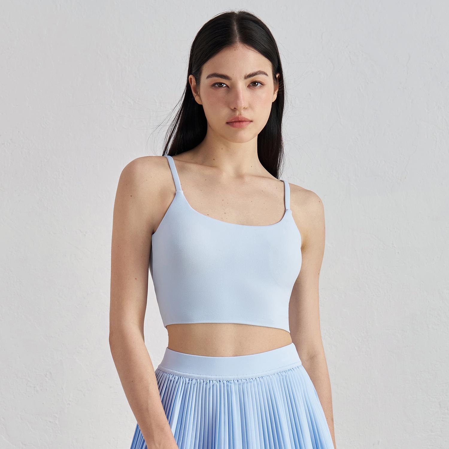 

Женский спортивный бюстгальтер с мягкой подкладкой Ощущение обнаженности – Приятный к коже, дышащий жилет для йоги с красивым дизайном спины L