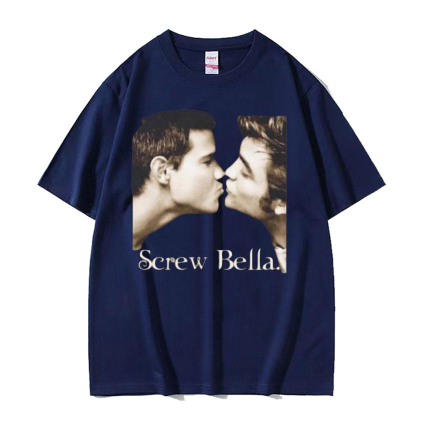 Screw Bella Retro T Shirt Twilight Funny Meme Tshirts Unisexs Womens Harajuku Fashion Summer Oversized Cotton Streetwear Top