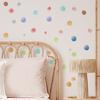 6 Sheet Irregular Polka Dots Wall Stickers, Colorful Boho Wall Decals, Peel and Stick Removable Vinyl Stickers for Playroom Bedroom Nursery