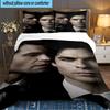 Juego de Ropa de Cama Damon Salvatore Romance de 3 Piezas, Ideal para 1 Funda Nórdica y 2 Fundas de Almohada, Perfecto para Regalo de Fan, Ideal para Dormitorio, Habitación de Estudiantes