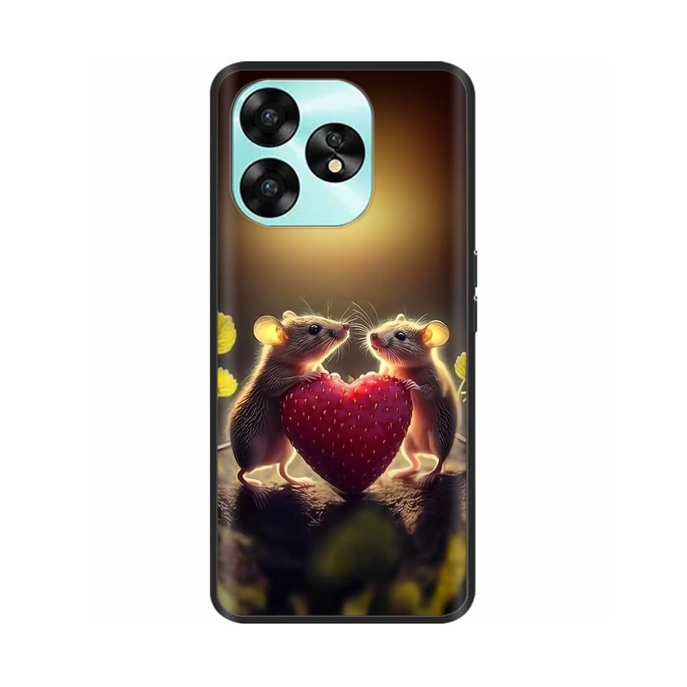 Für Umidigi A15 A15C Hülle Niedliche Blume Maus Stoßfest Silikon Weiche Rückseite für Umidigi A15C NFC A 15 Handy Schutz Hüllen