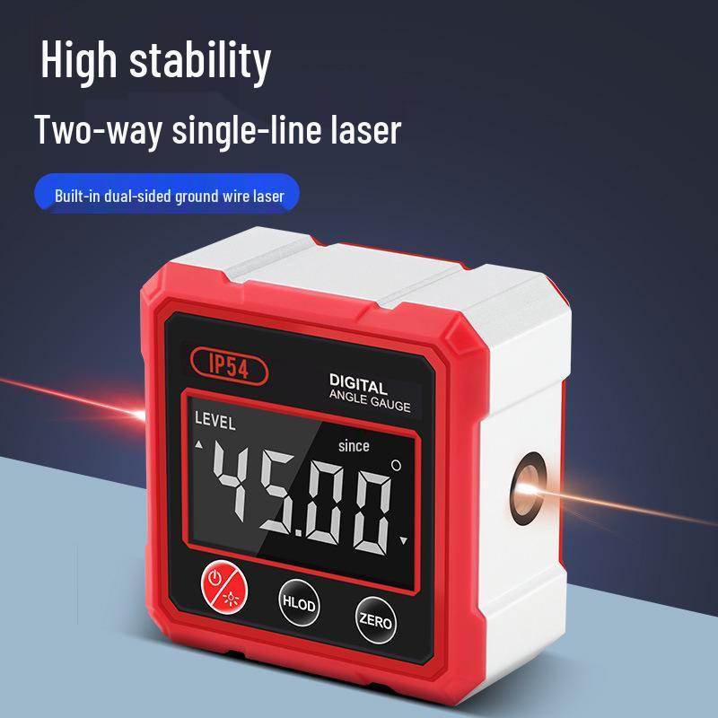 Dual Laser Digital Inclinometer Box with High-Precision Level and Four-Sided Strong Magnets