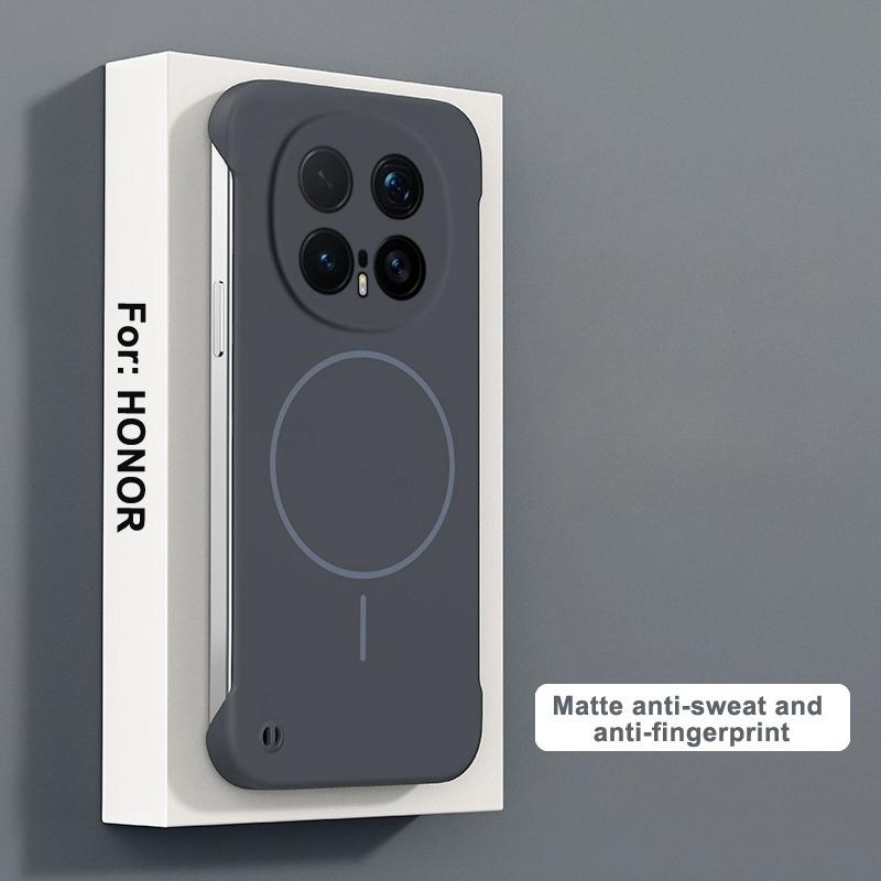 For Magsafe Frameless Case For Honor Magic 8Pro Frosted Ultra Thin Wireless Charging Hard Shockproof Cover for Honor Magic 8 Pro