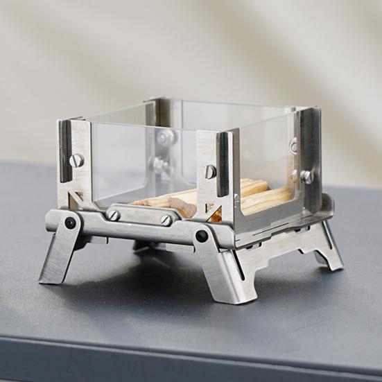 Mini Outdoor Wood Burning Stove Stainless Steel Camping Hiking Survival
