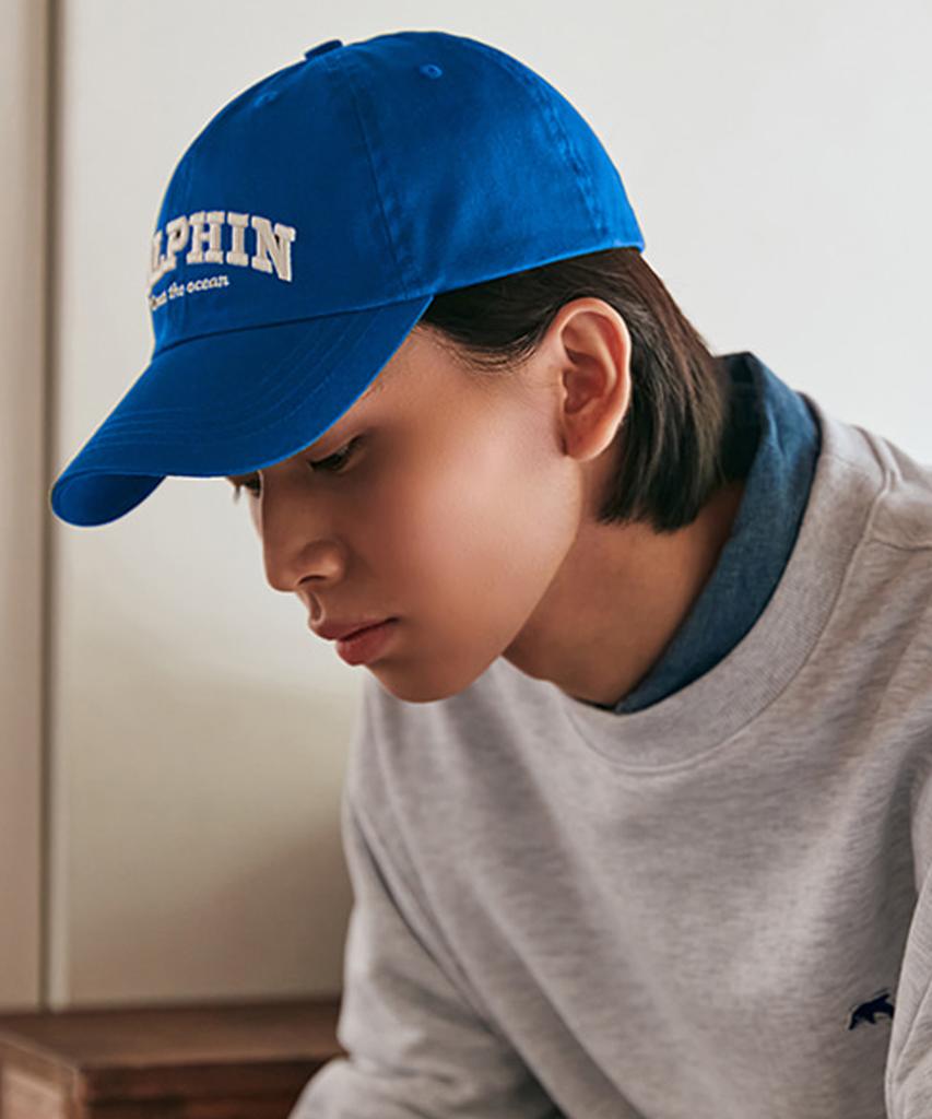 DOLPHIN WAVE APPAREL Dolphin Authentic Logo Ball Cap Blue