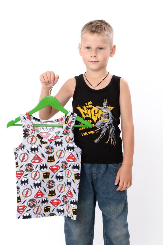 Boys’ Cotton Tank Tops Duo – Classic Minimalist & Fun Print, Any Season, 6072-4 HC