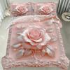 Pink Floral Bedding Set Duvet Cover Set Quilt Cover With Pillowcase For Bedroom Decor Birthday Gift For Girls Women Bedroom