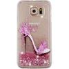 Case for Samsung S6 for Girl Glitter Sparkle Floating Shiny Quicksand Clear Soft TPU Silicone Shockproof Protective Bumper Thin Cover for Samsung